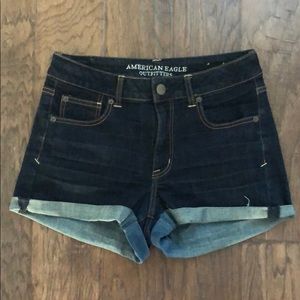 AE denim shorts